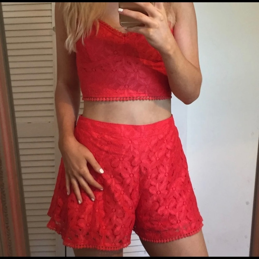 Hollister Red Coord Two Piece Set